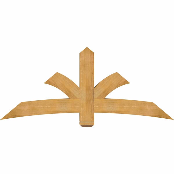 Ekena Millwork Davenport Rough Sawn Timber Gable Bracket, Western Red Cedar, 72"W x 30"H x 4"D x 6"F, 10/12 Pitch GBW072X30X0406DAV00RWR - main